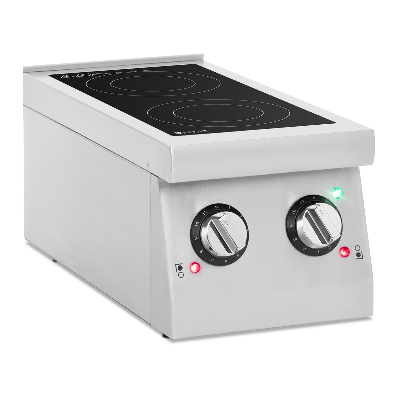 Placa de inducción - 2 zonas - Ø 12 - 26 cm - portátil - Royal Catering