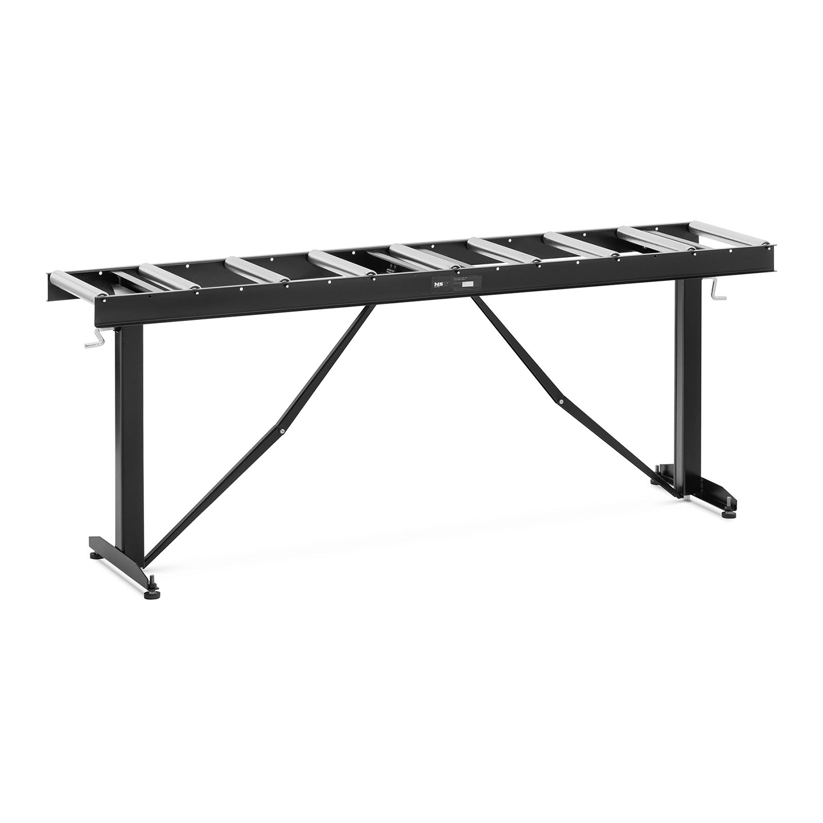 Transportador de rodillos - 200 kg - 167 x 35 cm - 9 rodillos - regulable en altura