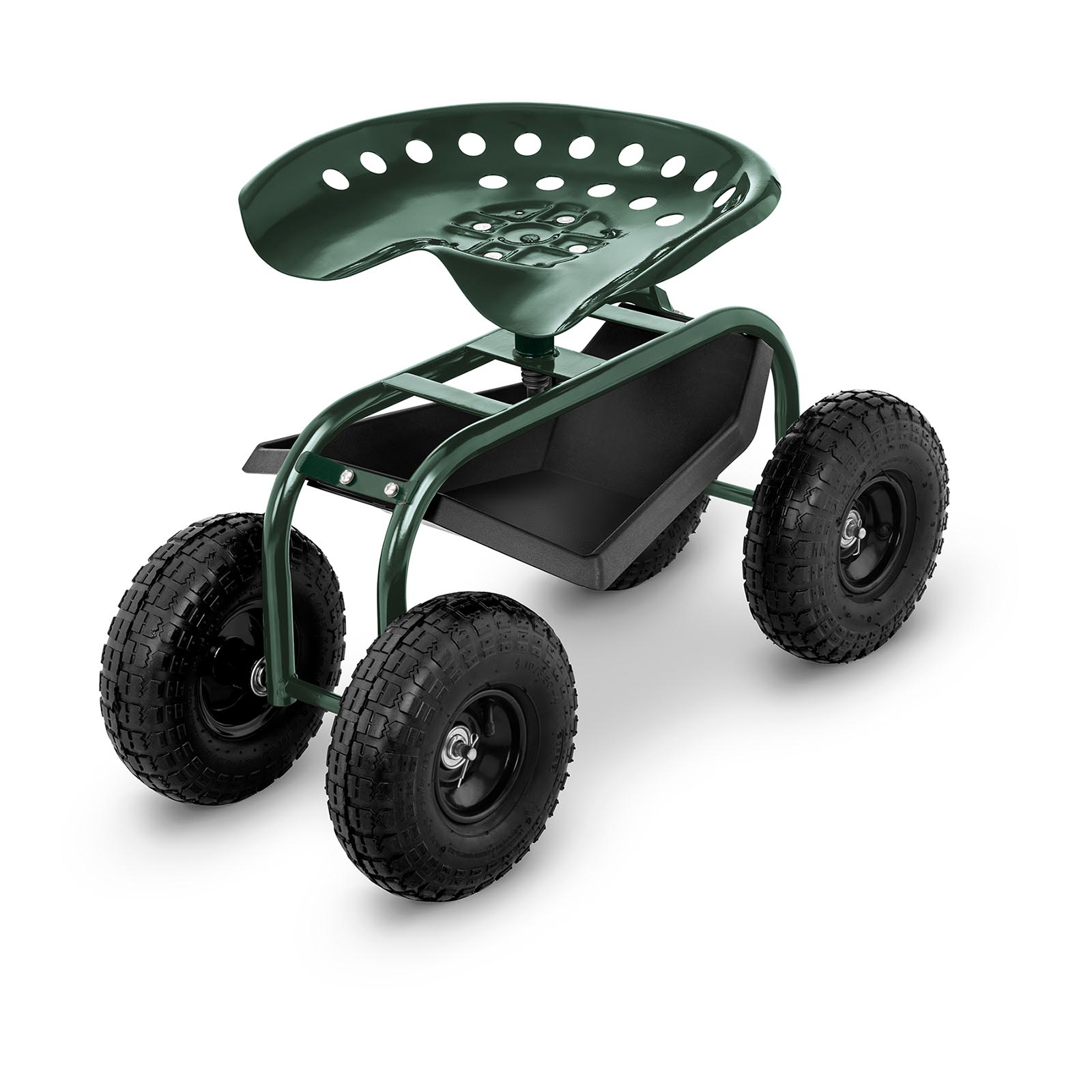 Asiento de jardín con ruedas - 150 kg - altura regulable